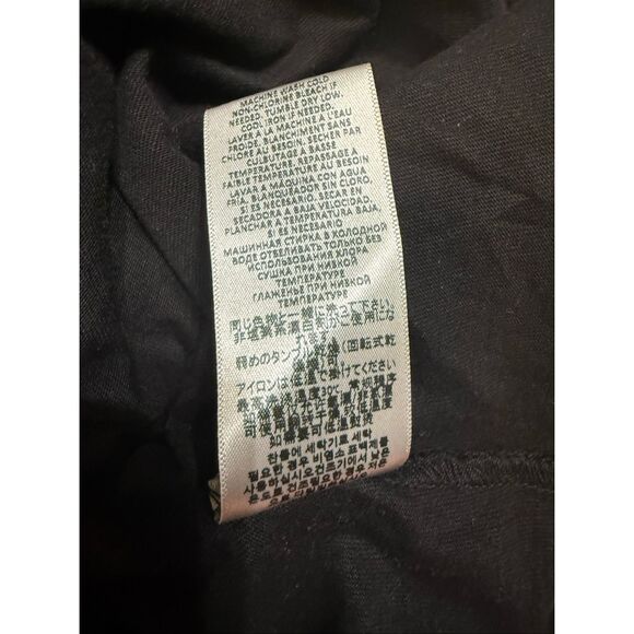 RE/DONE X Hanes Women's Crew Neck Cotton Micro Tee Black Size Large - Picture 2 of 7